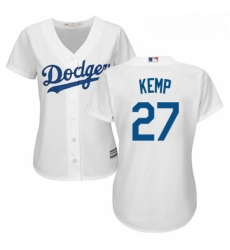 Womens Majestic Los Angeles Dodgers 27 Matt Kemp Authentic White Home Cool Base MLB Jersey Womens Majestic Los Angeles Dodgers 27 Matt Kemp Authentic White Home Cool Base MLB Jersey