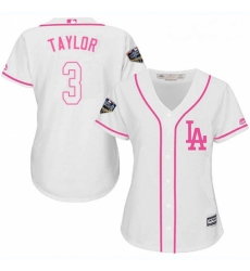 Womens Majestic Los Angeles Dodgers 3 Chris Taylor Authentic White Fashion Cool Base 2018 World Series MLB Jersey Womens Majestic Los Angeles Dodgers 3 Chris Taylor Authentic White Fashion Cool Base 2018 World Series MLB Jersey
