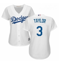 Womens Majestic Los Angeles Dodgers 3 Chris Taylor Replica White Home Cool Base MLB Jersey Womens Majestic Los Angeles Dodgers 3 Chris Taylor Replica White Home Cool Base MLB Jersey