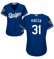Womens Majestic Los Angeles Dodgers 31 Mike Piazza Authentic Royal Blue Alternate Cool Base 2018 World Series MLB Jersey Womens Majestic Los Angeles Dodgers 31 Mike Piazza Authentic Royal Blue Alternate Cool Base 2018 World Series MLB Jersey