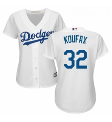 Womens Majestic Los Angeles Dodgers 32 Sandy Koufax Authentic White Home Cool Base MLB Jersey Womens Majestic Los Angeles Dodgers 32 Sandy Koufax Authentic White Home Cool Base MLB Jersey