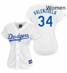 Womens Majestic Los Angeles Dodgers 34 Fernando Valenzuela Authentic White MLB Jersey Womens Majestic Los Angeles Dodgers 34 Fernando Valenzuela Authentic White MLB Jersey
