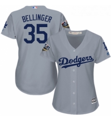 Womens Majestic Los Angeles Dodgers 35 Cody Bellinger Authentic Grey Road Cool Base 2018 World Series MLB Jersey Womens Majestic Los Angeles Dodgers 35 Cody Bellinger Authentic Grey Road Cool Base 2018 World Series MLB Jersey