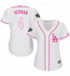 Womens Majestic Los Angeles Dodgers 4 Babe Herman Authentic White Fashion Cool Base 2018 World Series MLB Jersey Womens Majestic Los Angeles Dodgers 4 Babe Herman Authentic White Fashion Cool Base 2018 World Series MLB Jersey