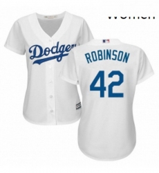 Womens Majestic Los Angeles Dodgers 42 Jackie Robinson Replica White MLB Jersey Womens Majestic Los Angeles Dodgers 42 Jackie Robinson Replica White MLB Jersey