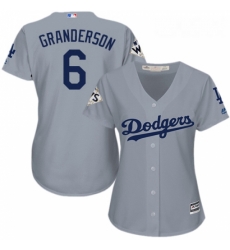 Womens Majestic Los Angeles Dodgers 6 Curtis Granderson Replica Grey Road 2017 World Series Bound Cool Base MLB Jersey Womens Majestic Los Angeles Dodgers 6 Curtis Granderson Replica Grey Road 2017 World Series Bound Cool Base MLB Jersey