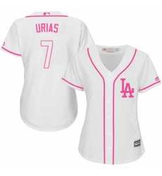 Womens Majestic Los Angeles Dodgers 7 Julio Urias Replica White Fashion Cool Base MLB Jersey Womens Majestic Los Angeles Dodgers 7 Julio Urias Replica White Fashion Cool Base MLB Jersey