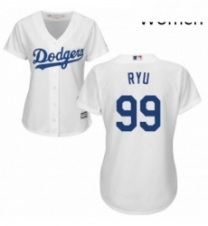 Womens Majestic Los Angeles Dodgers 99 Hyun Jin Ryu Authentic White Home Cool Base MLB Jersey Womens Majestic Los Angeles Dodgers 99 Hyun Jin Ryu Authentic White Home Cool Base MLB Jersey