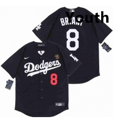Youth Dodgers 8 Kobe Bryant Black Cool Base Stitched MLB Jersey Youth Dodgers 8 Kobe Bryant Black Cool Base Stitched MLB Jersey