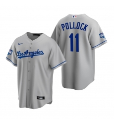 Youth Los Angeles Dodgers 11 A J Pollock Gray 2020 World Series Champions Road Replica Jersey Youth Los Angeles Dodgers 11 A J Pollock Gray 2020 World Series Champions Road Replica Jersey