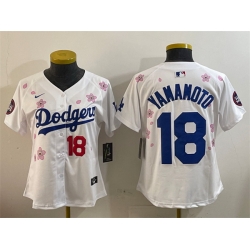 Youth Los Angeles Dodgers 18 Yoshinobu Yamamoto White 2025 Tokyo Series Limited Stitched Baseball Jersey