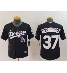 Youth Los Angeles Dodgers 37 Teoscar Hernandez Black Stitched Baseball Jersey 5 Youth Los Angeles Dodgers 37 Teoscar Hernandez Black Stitched Baseball Jersey 5