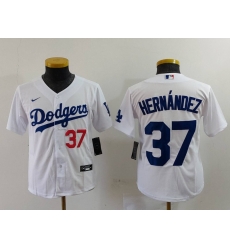 Youth Los Angeles Dodgers 37 Teoscar Hernandez White Stitched Baseball Jersey 3 Youth Los Angeles Dodgers 37 Teoscar Hernandez White Stitched Baseball Jersey 3