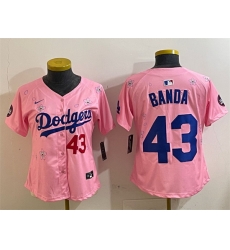Youth Los Angeles Dodgers 43 Anthony Banda Pink 2025 Tokyo Series Limited Stitched Baseball Jersey Youth Los Angeles Dodgers 43 Anthony Banda Pink 2025 Tokyo Series Limited Stitched Baseball Jersey