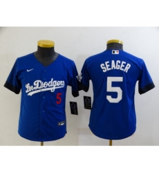 Youth Los Angeles Dodgers #5 Corey Seager Blue City Player Jersey Youth Los Angeles Dodgers #5 Corey Seager Blue City Player Jersey