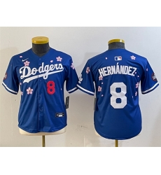Youth Los Angeles Dodgers 8 Enrique Hernandez Royal 2025 Tokyo Series Limited Stitched Baseball Jersey Youth Los Angeles Dodgers 8 Enrique Hernandez Royal 2025 Tokyo Series Limited Stitched Baseball Jersey