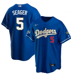 Youth Los Angeles Dodgers Corey Seager 5 Championship Gold Trim Blue Limited All Stitched Flex Base Jersey Youth Los Angeles Dodgers Corey Seager 5 Championship Gold Trim Blue Limited All Stitched Flex Base Jersey