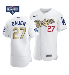 Youth Los Angeles Dodgers Trevor Bauer 27 Gold Program White Flex Base Stitched Jersey Youth Los Angeles Dodgers Trevor Bauer 27 Gold Program White Flex Base Stitched Jersey