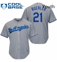 Youth Majestic Los Angeles Dodgers 21 Walker Buehler Authentic Grey Road Cool Base MLB Jersey Youth Majestic Los Angeles Dodgers 21 Walker Buehler Authentic Grey Road Cool Base MLB Jersey