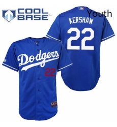 Youth Majestic Los Angeles Dodgers 22 Clayton Kershaw Replica Royal Blue Cool Base MLB Jersey Youth Majestic Los Angeles Dodgers 22 Clayton Kershaw Replica Royal Blue Cool Base MLB Jersey