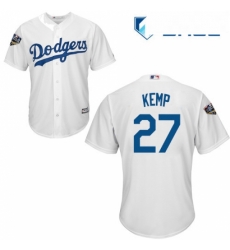 Youth Majestic Los Angeles Dodgers 27 Matt Kemp Authentic White Home Cool Base 2018 World Series MLB Jersey Youth Majestic Los Angeles Dodgers 27 Matt Kemp Authentic White Home Cool Base 2018 World Series MLB Jersey