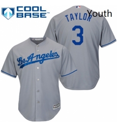 Youth Majestic Los Angeles Dodgers 3 Chris Taylor Authentic Grey Road Cool Base MLB Jersey Youth Majestic Los Angeles Dodgers 3 Chris Taylor Authentic Grey Road Cool Base MLB Jersey