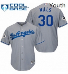 Youth Majestic Los Angeles Dodgers 30 Maury Wills Authentic Grey Road 2017 World Series Bound Cool Base MLB Jersey Youth Majestic Los Angeles Dodgers 30 Maury Wills Authentic Grey Road 2017 World Series Bound Cool Base MLB Jersey