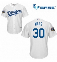 Youth Majestic Los Angeles Dodgers 30 Maury Wills Authentic White Home Cool Base 2018 World Series MLB Jersey Youth Majestic Los Angeles Dodgers 30 Maury Wills Authentic White Home Cool Base 2018 World Series MLB Jersey
