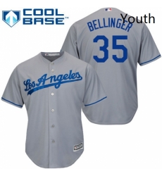 Youth Majestic Los Angeles Dodgers 35 Cody Bellinger Replica Grey Road Cool Base MLB Jersey Youth Majestic Los Angeles Dodgers 35 Cody Bellinger Replica Grey Road Cool Base MLB Jersey