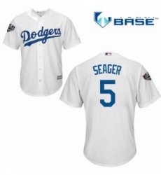 Youth Majestic Los Angeles Dodgers 5 Corey Seager Authentic White Home Cool Base 2018 World Series MLB Jersey Youth Majestic Los Angeles Dodgers 5 Corey Seager Authentic White Home Cool Base 2018 World Series MLB Jersey