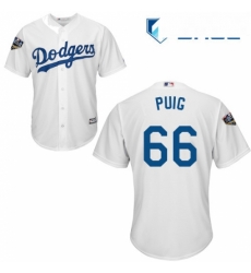 Youth Majestic Los Angeles Dodgers 66 Yasiel Puig Authentic White Home Cool Base 2018 World Series MLB Jersey Youth Majestic Los Angeles Dodgers 66 Yasiel Puig Authentic White Home Cool Base 2018 World Series MLB Jersey