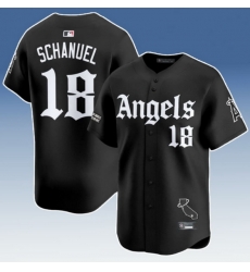 Men Chicago Cubs #18 Nolan Schanuel Black Gothic North Side Edition Vapor Premier Limited Stitched Baseball Jersey