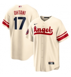 Men Los Angeles Angels 17 Shohei Ohtani 2022 Cream City Connect Cool Base Stitched Jerseys Men Los Angeles Angels 17 Shohei Ohtani 2022 Cream City Connect Cool Base Stitched Jerseys