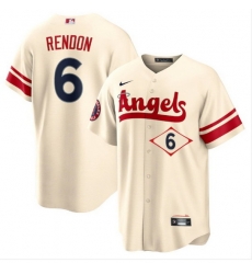 Men Los Angeles Angels 6 Anthony Rendon 2022 Cream City Connect Cool Base Stitched Jersey Men Los Angeles Angels 6 Anthony Rendon 2022 Cream City Connect Cool Base Stitched Jersey