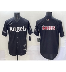 Men Los Angeles Angels Team Big Logo Black 27Gothic Halo Edition 27 Vapor Limited Stitched Baseball Jersey Men Los Angeles Angels Team Big Logo Black 27Gothic Halo Edition 27 Vapor Limited Stitched Baseball Jersey