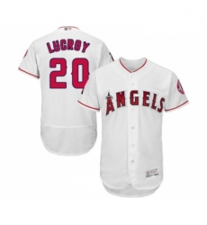 Mens Los Angeles Angels of Anaheim 20 Jonathan Lucroy White Home Flex Base Authentic Collection Baseball Jersey Mens Los Angeles Angels of Anaheim 20 Jonathan Lucroy White Home Flex Base Authentic Collection Baseball Jersey