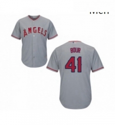 Mens Los Angeles Angels of Anaheim 41 Justin Bour Replica Grey Road Cool Base Baseball Jersey Mens Los Angeles Angels of Anaheim 41 Justin Bour Replica Grey Road Cool Base Baseball Jersey