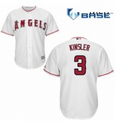 Mens Majestic Los Angeles Angels of Anaheim 3 Ian Kinsler Replica White Home Cool Base MLB Jersey Mens Majestic Los Angeles Angels of Anaheim 3 Ian Kinsler Replica White Home Cool Base MLB Jersey