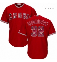 Mens Majestic Los Angeles Angels of Anaheim 32 Cam Bedrosian Authentic Red Team Logo Fashion Cool Base MLB Jersey Mens Majestic Los Angeles Angels of Anaheim 32 Cam Bedrosian Authentic Red Team Logo Fashion Cool Base MLB Jersey
