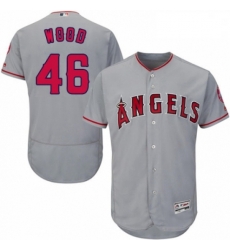 Mens Majestic Los Angeles Angels of Anaheim 46 Blake Wood Grey Road Flex Base Authentic Collection MLB Jersey Mens Majestic Los Angeles Angels of Anaheim 46 Blake Wood Grey Road Flex Base Authentic Collection MLB Jersey