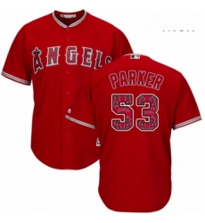 Mens Majestic Los Angeles Angels of Anaheim 53 Blake Parker Authentic Red Team Logo Fashion Cool Base MLB Jersey Mens Majestic Los Angeles Angels of Anaheim 53 Blake Parker Authentic Red Team Logo Fashion Cool Base MLB Jersey
