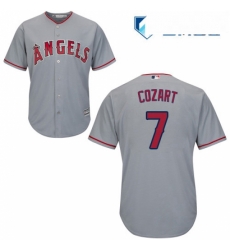 Mens Majestic Los Angeles Angels of Anaheim 7 Zack Cozart Replica Grey Road Cool Base MLB Jersey Mens Majestic Los Angeles Angels of Anaheim 7 Zack Cozart Replica Grey Road Cool Base MLB Jersey