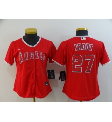 Women Angels 27 Mike Trout Red Women 2020 Nike Cool Base Jersey Women Angels 27 Mike Trout Red Women 2020 Nike Cool Base Jersey