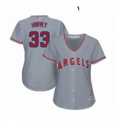 Womens Los Angeles Angels of Anaheim 33 Matt Harvey Replica Grey Road Cool Base Baseball Jersey Womens Los Angeles Angels of Anaheim 33 Matt Harvey Replica Grey Road Cool Base Baseball Jersey