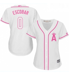 Womens Majestic Los Angeles Angels of Anaheim 0 Yunel Escobar Authentic White Fashion Cool Base MLB Jersey Womens Majestic Los Angeles Angels of Anaheim 0 Yunel Escobar Authentic White Fashion Cool Base MLB Jersey