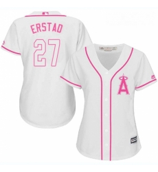 Womens Majestic Los Angeles Angels of Anaheim 27 Darin Erstad Replica White Fashion Cool Base MLB Jersey Womens Majestic Los Angeles Angels of Anaheim 27 Darin Erstad Replica White Fashion Cool Base MLB Jersey