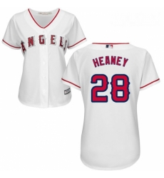 Womens Majestic Los Angeles Angels of Anaheim 28 Andrew Heaney Replica White Home Cool Base MLB Jersey Womens Majestic Los Angeles Angels of Anaheim 28 Andrew Heaney Replica White Home Cool Base MLB Jersey