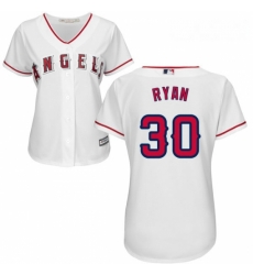 Womens Majestic Los Angeles Angels of Anaheim 30 Nolan Ryan Replica White Home Cool Base MLB Jersey Womens Majestic Los Angeles Angels of Anaheim 30 Nolan Ryan Replica White Home Cool Base MLB Jersey