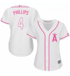Womens Majestic Los Angeles Angels of Anaheim 4 Brandon Phillips Authentic White Fashion Cool Base MLB Jersey Womens Majestic Los Angeles Angels of Anaheim 4 Brandon Phillips Authentic White Fashion Cool Base MLB Jersey