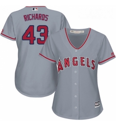 Womens Majestic Los Angeles Angels of Anaheim 43 Garrett Richards Replica Grey Road Cool Base MLB Jersey Womens Majestic Los Angeles Angels of Anaheim 43 Garrett Richards Replica Grey Road Cool Base MLB Jersey